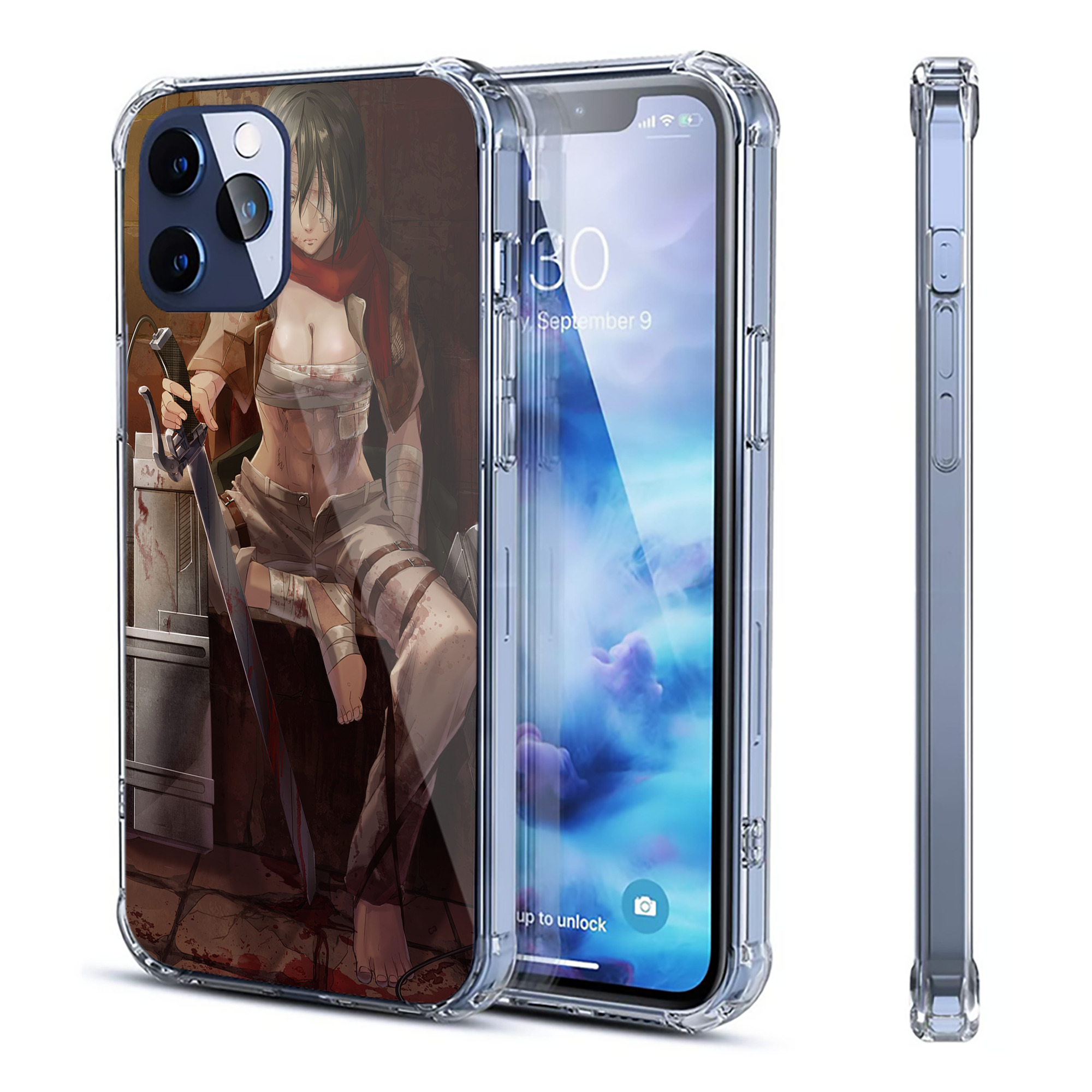 （画像用） 進撃の巨人 Attack on Titan 【iPhone 12シリーズ対応】透明スマホケース（クリアソフトケース）